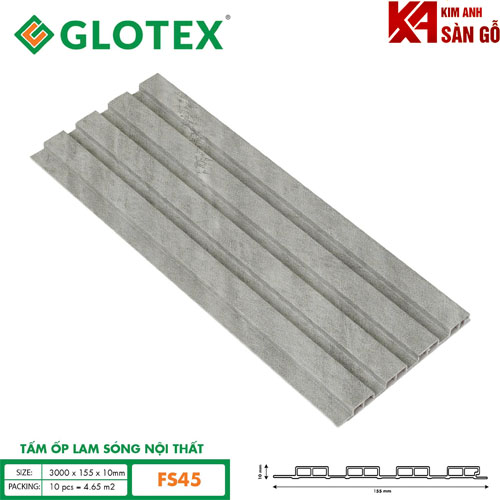 Tấm Ốp Lam 4 Sóng Nội Thất Glotex FS-45